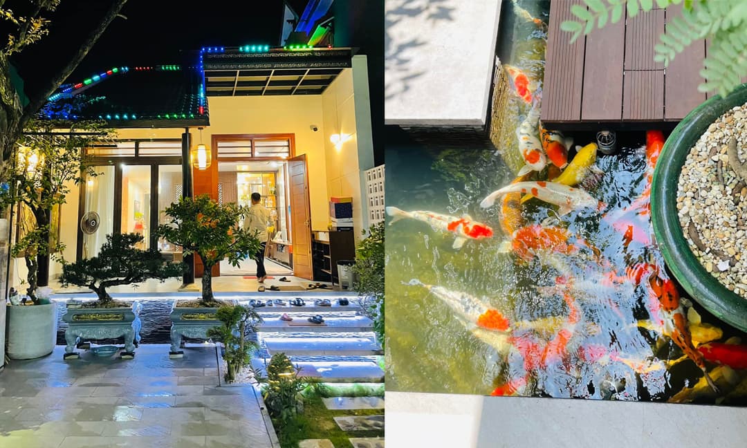Vợ chồng trẻ về quê xây nhà, tiểu cảnh và sân vườn có hồ cá, nhìn qua đã muốn dọn ngay vào ở
