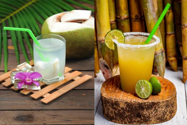 Uống nước mía hay nước dừa tốt hơn?