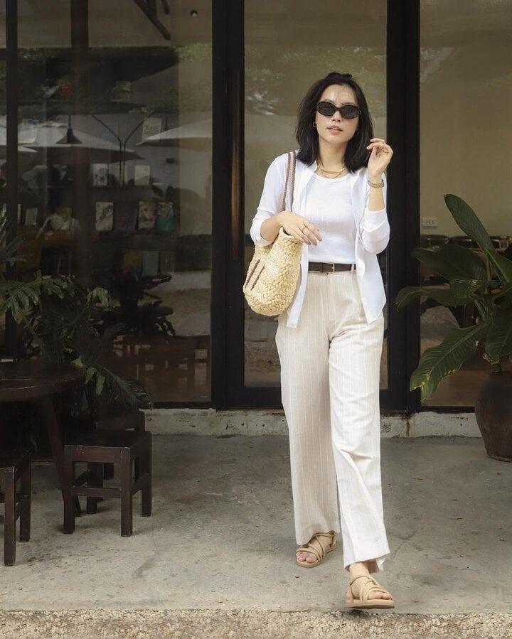 Trang phục từ vải linen giải nhiệt hè cho chị em công sở